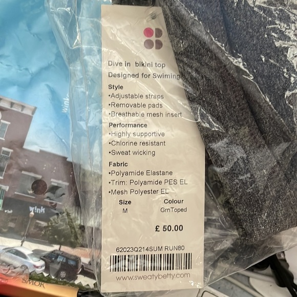 Sweaty Betty Medley Dive In Athletic Bikini Yoga Top 34 A to C cup - Picture 10 of 11